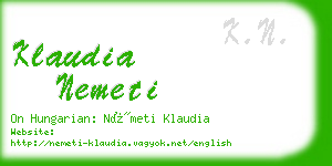 klaudia nemeti business card